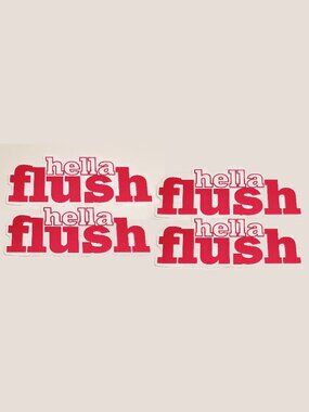 4pc HELLA FLUSH Sticker Decals